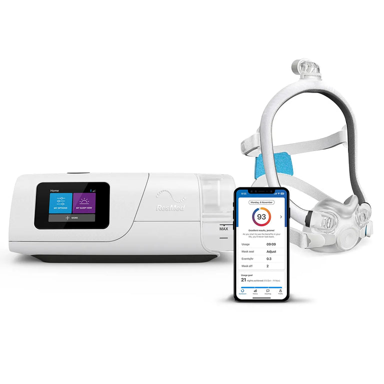 Resmed AirCurve 11 VAuto device with CPAP Mask and myAir app