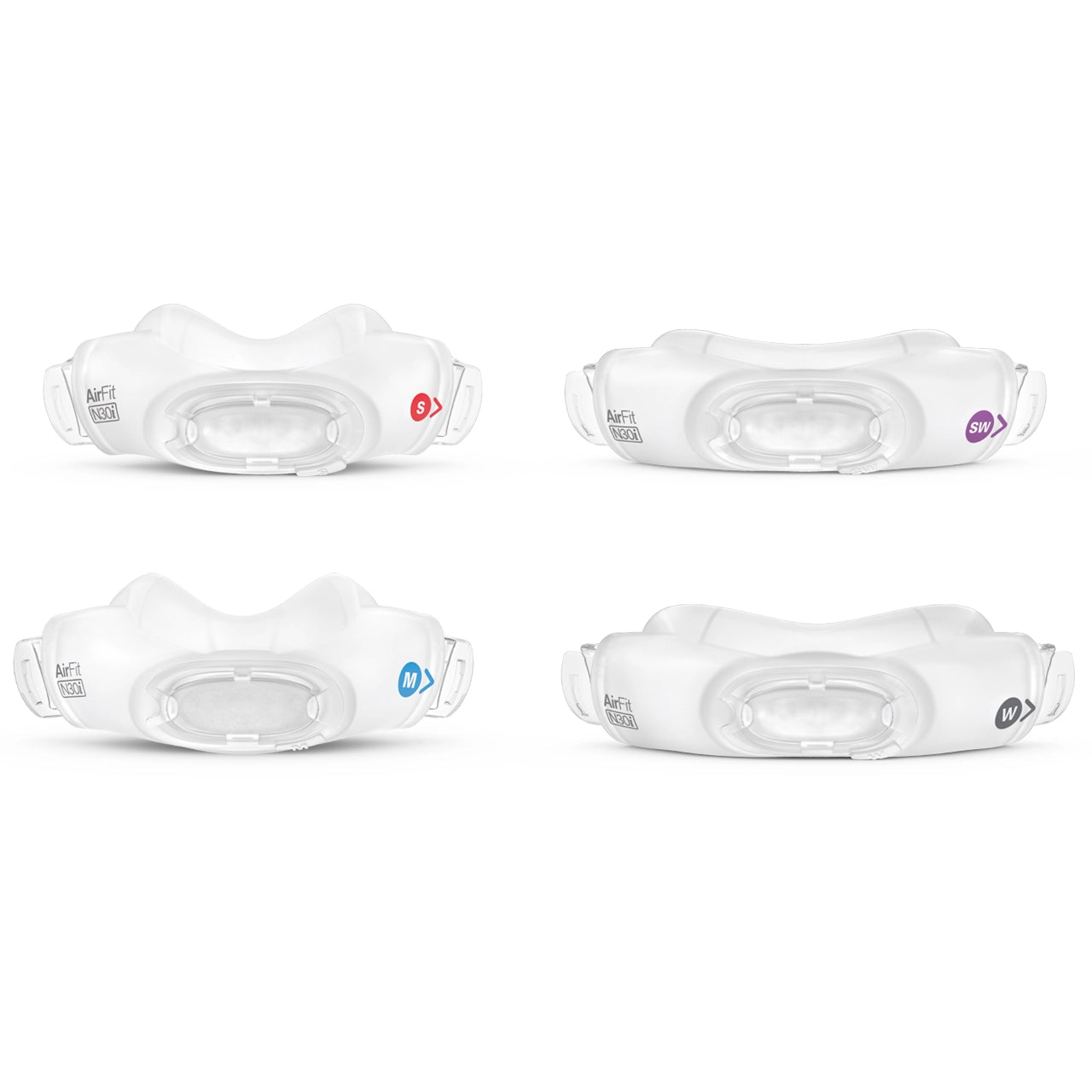 AirFit N30i Cushions All Sizes Front View