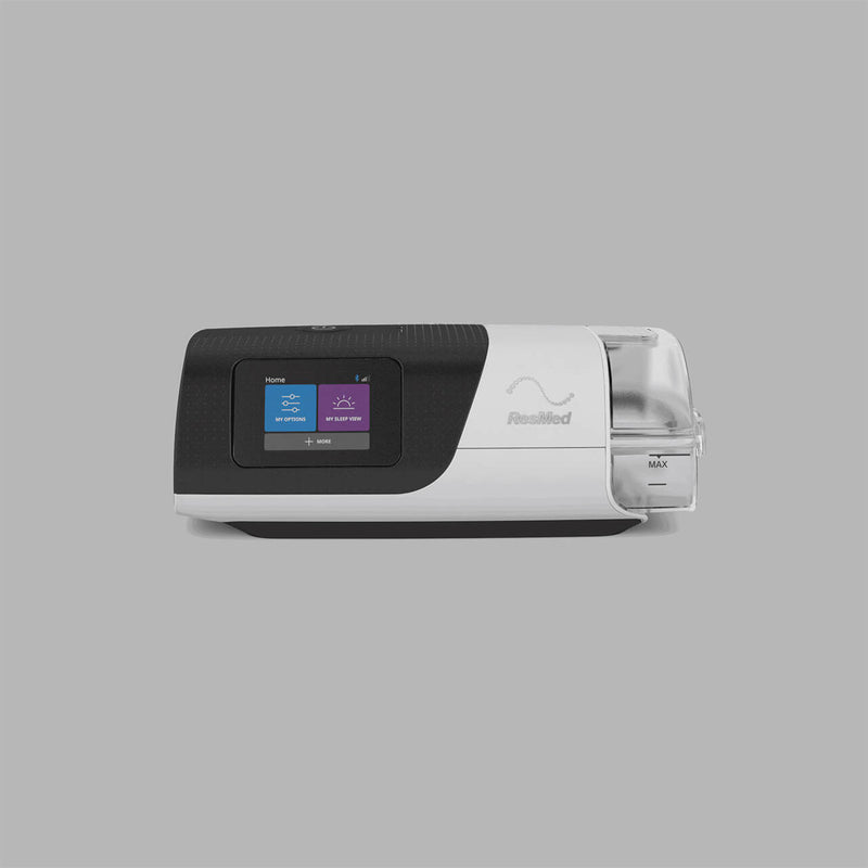 ResMed AirSense 11 CPAP Machine Elite Fixed Pressure on Grey background 