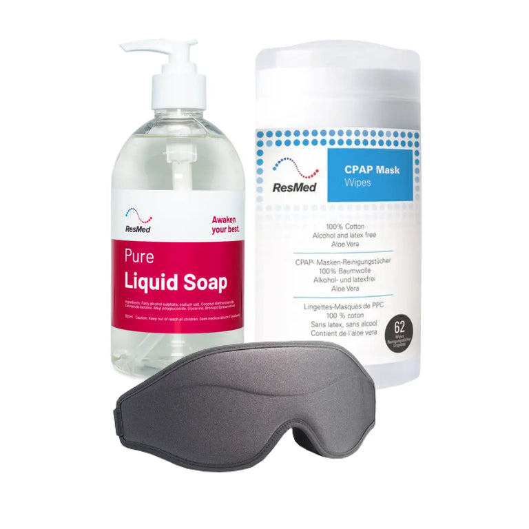 Cleaning Kit + Contoured Memory Foam Sleep Eye Mask