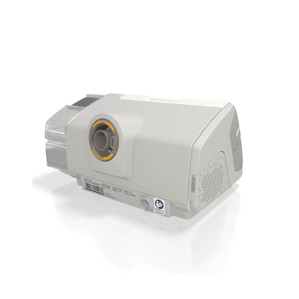 ResMed AirSense 10 for Her Auto Machine from the back with CPAP tubing insert