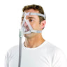 man using ResMed Quattro Air Full Face CPAP Mask connected to the tube
