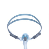 Fisher and Paykel Brevida Nasal Pillow Mask connected to tubing