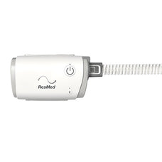 ResMed AirMini Automatic CPAP Device connected to CPAP tubing